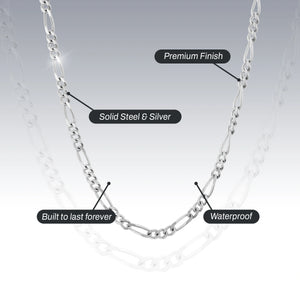 STERLING SILVER FIGARO CHAIN